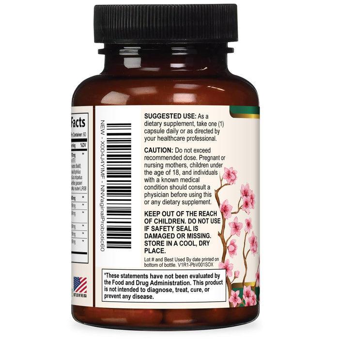 Vaginal Probiotics for Women - pH Balance, Digestive, UT & Feminine Health Support - 50 Billion CFU, 10 Probiotic Strains, Cranberry & Prebiotics - Vag Women Health Supplements - 60 Capsules