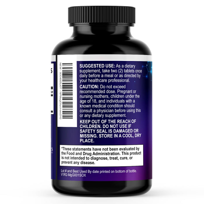 Magnesium Glycinate Chelated for Max Absorption - Supports Bone, Muscle, Nerves & Heart Health, Nature's Sleep and Stress Support, Best Magnesium Supplement Pills for Whole Body Support - 240 Tablets