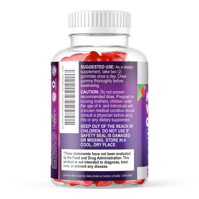 Multivitamin Gummies with Vitamins A, C, D, E, B12, Zinc - Daily Adult Gummy Vitamins & Minerals for Women & Men, Immune Support Gummy Multivitamins Supplement, Multi Vitamin for Adults - 120 Gummies