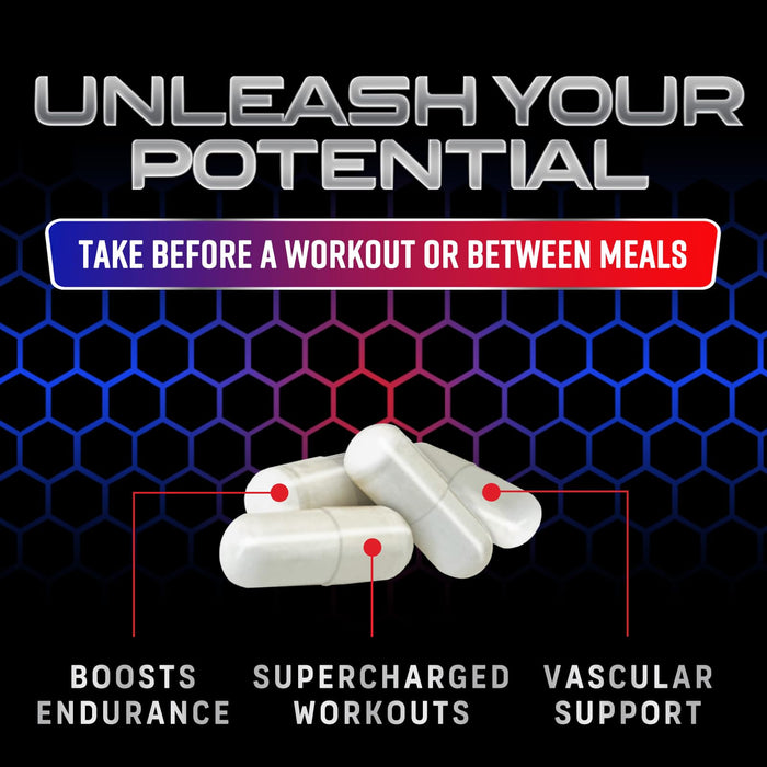 Nitric Oxide Formula with L-Arginine + Citrulline – 3000mg – 240 Capsules