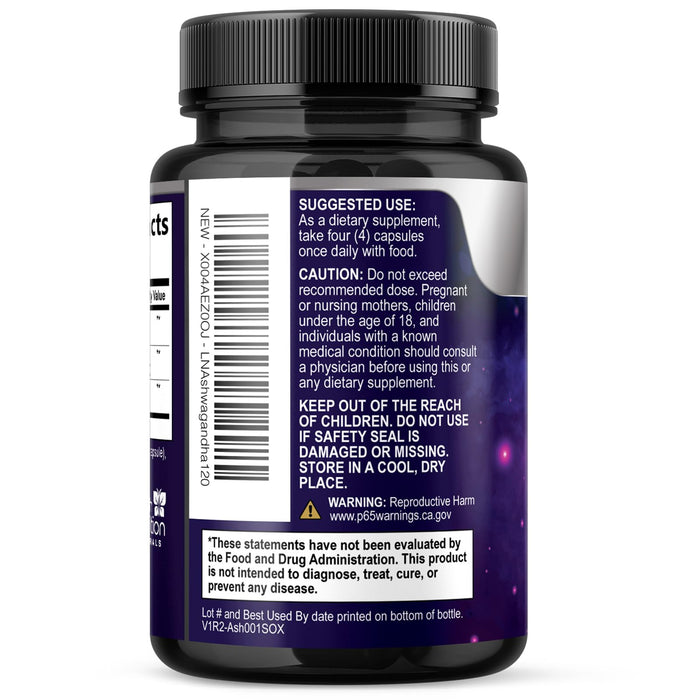 Ashwagandha Supplement 2100mg - Extra Strength Herbal Root Extract, Best Ashwagandha Supplements for Men & Women, Restore, Unwind, Calm Support Formula, Vegetarian, Non-GMO, Gluten-Free, 120 Capsules