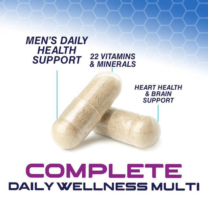Multivitamin for Men - Vitamin A, C, D, E, Zinc, Calcium, Multivitamins for Immune Health Support, Vitamin B12, Men’s Daily Multivitamin Supplement Capsules, Non-GMO Mens Multi Vitamins - 60 Capsules