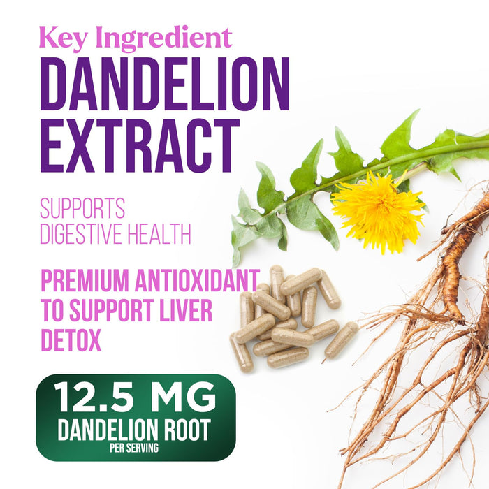 Milk Thistle Extract - Liver Cleanse Detox & Repair Formula with Dandelion Extract 1000mg - Herbal Liver Supplement - Nature's Milk Thistle w/Silymarin Marianum, Supports Liver Health - 120 Capsules