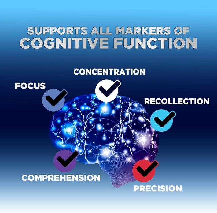 Brain Supplement Gummies for Concentration Memory & Focus Support - Brain Clarity Health with B6 B12, Phosphatidylserine, Coffee Extract, Nootropics Cognitive Vitamins for Adults - 60 Vegan Gummies