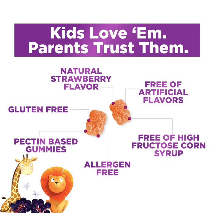 Multivitamin for Kids Gummies with Vitamin C, D3 & Zinc for Children's Immune Support - Chewable, Daily Kids Multi Vitamin Gummy, Non-GMO, Gluten Free, Natural Strawberry Flavor - 120 Gummies