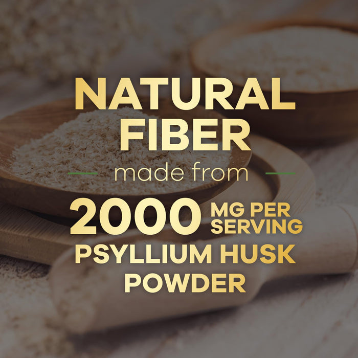 Psyllium Husk Fiber Supplement 1500mg, Natural Daily Soluble & Insoluble Fiber Pills, Psyllium Husk Powder Capsules Supports Digestion Colon Health & Regularity, Plant Based Supplement - 60 Capsules