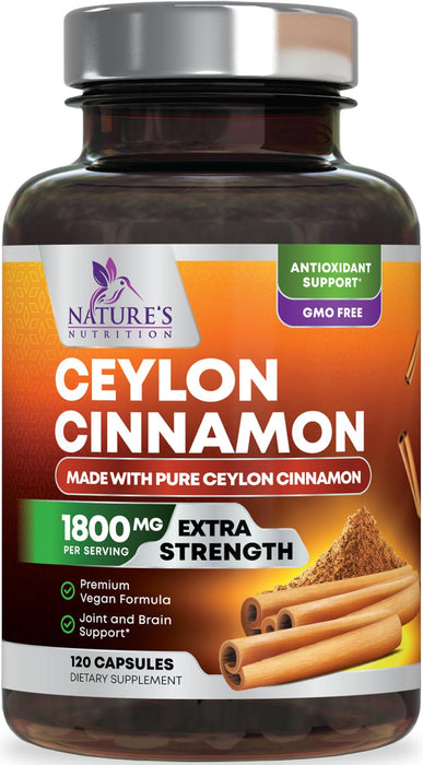 Organic Ceylon Cinnamon 1800mg – 120 Capsules