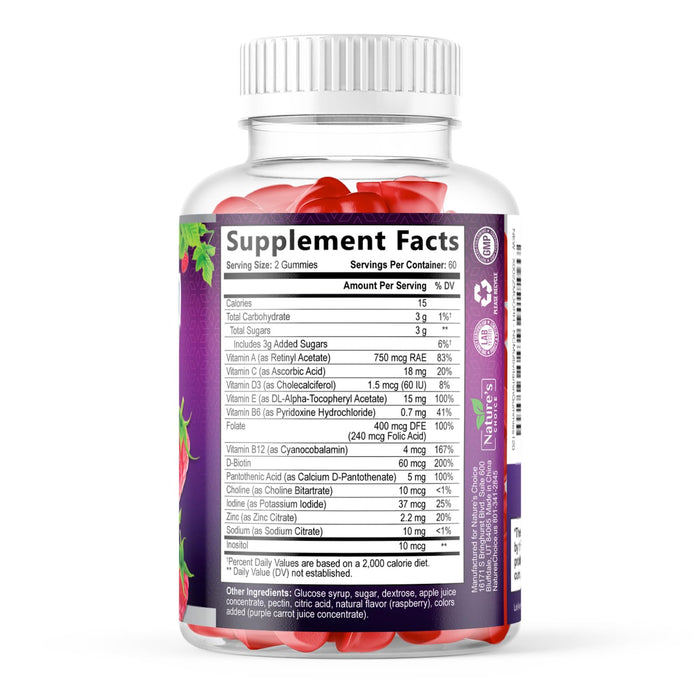 Multivitamin Gummies with Vitamins A, C, D, E, B12, Zinc - Daily Adult Gummy Vitamins & Minerals for Women & Men, Immune Support Gummy Multivitamins Supplement, Multi Vitamin for Adults - 120 Gummies