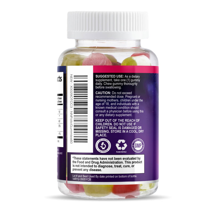 Folic Acid Gummies for Women 785 mcg – 60 Gummies