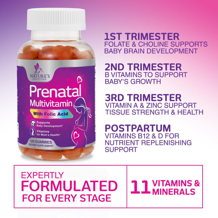 Prenatal Vitamins for Women Gummies – 1335mcg – 120 Gummies