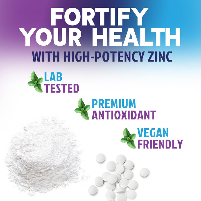 Zinc Supplement 40mg - Immune Support for Women & Men - High Potency Antioxidant, Chelated for Superior Absorption, Dietary Supplement Vitamin for Immune Health Support - 120 Tablets (120 Day Supply)