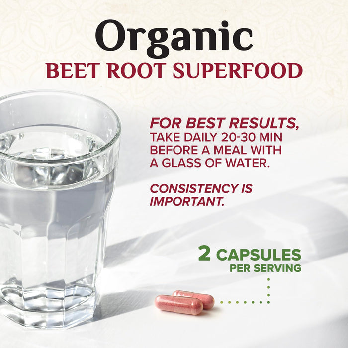 Beet Root Capsules 1300mg – 60 Veggie Capsules