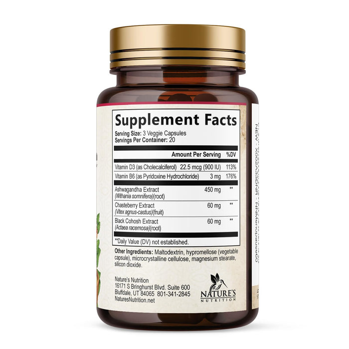 Menopause for Women with Black Cohosh – 60 Capsules
