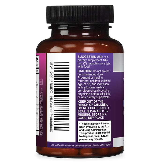 Probiotics for Women - 60 Billion CFU & 16 Strains for pH Balance, Vaginal & Digestive Support, Women's Probiotic with Cranberry for Gut Health, Urinary & Immune Support, Shelf Stable - 60 Capsules