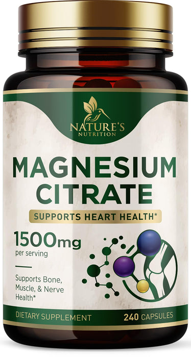Magnesium (Citrate Oxide) 1000mg for Absorption – 240 Capsules