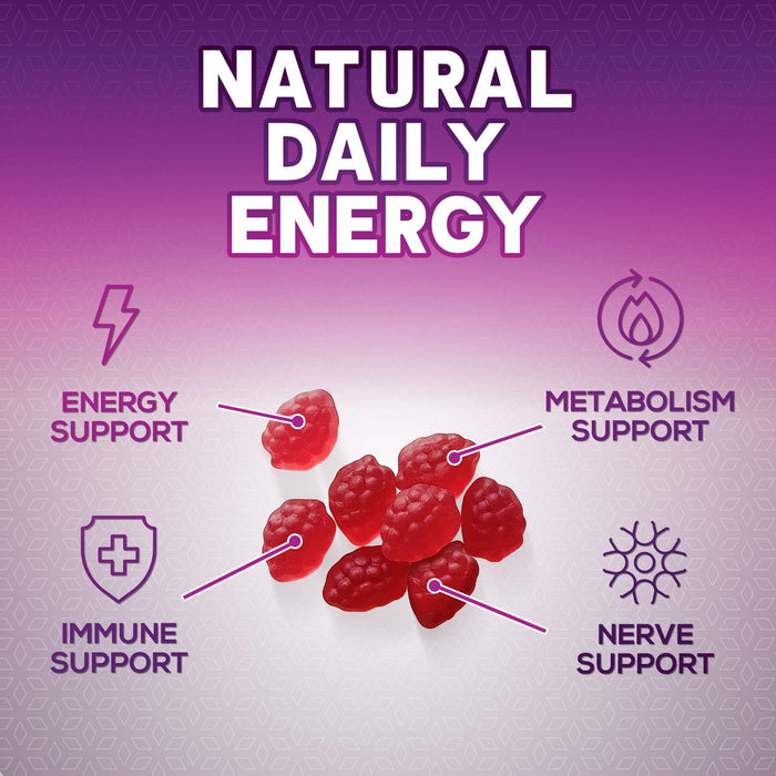 B-12 Vitamin Energy Gummies - 4500mcg Extra Strength B12 Gummy Chewables for Energy Metabolism & Immune Support - Dietary Supplement for Women, Men, & Kids - Non-GMO, Vegan, Berry Flavor - 60 Count