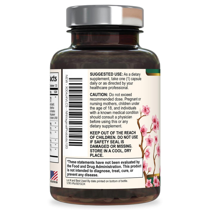 Vaginal Probiotics for Women - pH Balance, Digestive, UT & Feminine Health Support - 50 Billion CFU, 10 Probiotic Strains, Cranberry & Prebiotics - Vag Women Health Supplements - 120 Capsules