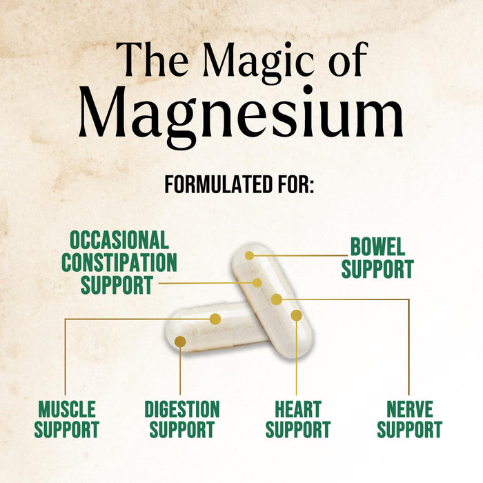 Magnesium Citrate 1000mg - High Absorption Magnesium Supplement Supports Muscle, Bone, Nerve & Heart Health - Extra Strength Magnesio Complex Pills - Non-GMO, Premium Energy Formula - 240 Capsules