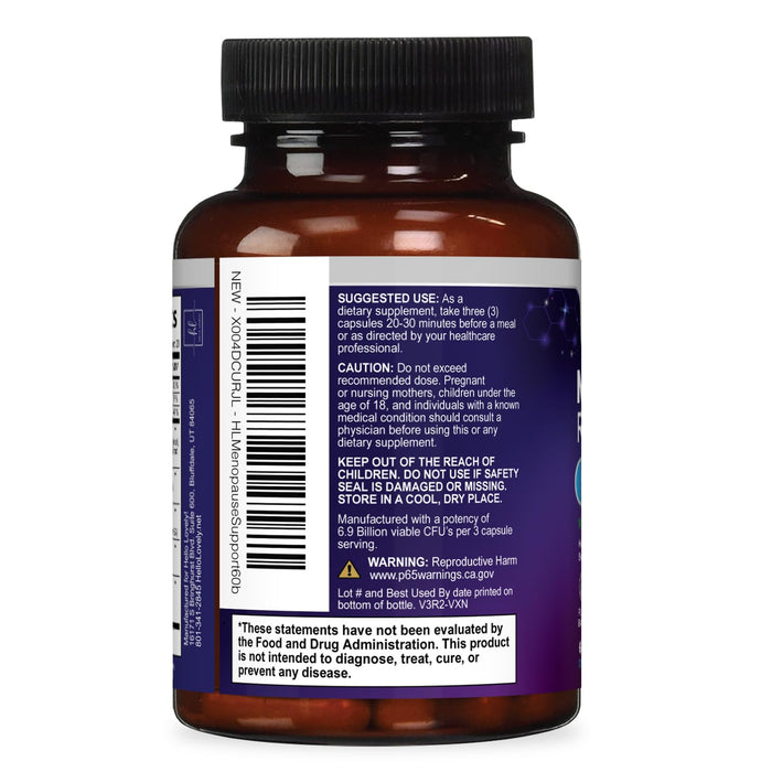 Menopause Supplements for Women - 8 Billion CFU Probiotics, Hot Flash, Night Sweats & Menopause Relief Probiotic for Vaginal, Digestive Health & Immune Support with Black Cohosh - 60 Capsules