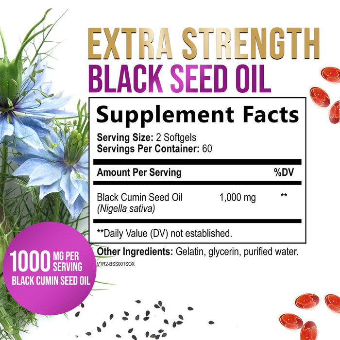 Black Seed Oil 1000mg – 60 Softgels