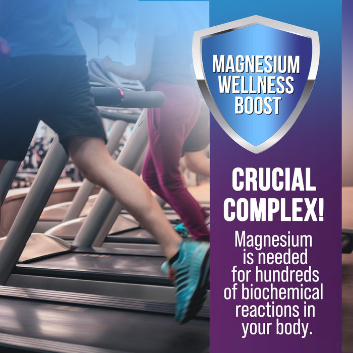 Magnesium Complex Capsules 500 mg with Oxide, Glycinate, Malate, Citrate - High Absorption Complex Chelated Magnesium Mineral Supplements - for Muscle, Bone and Heart Health Support - 120 Capsules