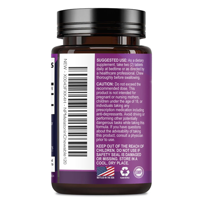 Melatonin 10mg - Sleep Support Supplements for Adults - Extra Strength Fast Dissolve 10 mg Melatonin Tablets for Restful Sleep Support, Natural Strawberry Flavor, Sugar-Free Non-GMO - 120 Day Supply