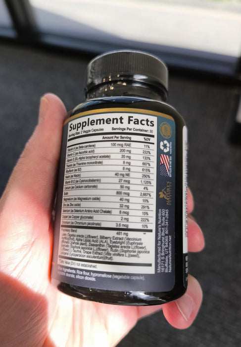 Eye Vitamins with Lutein & Zeaxanthin – 60 Capsules