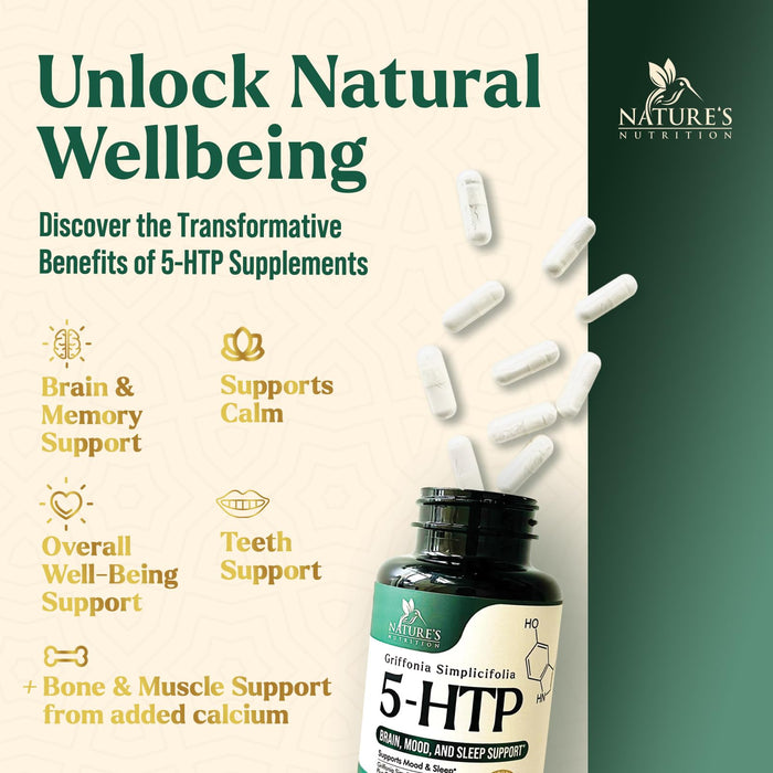 5 HTP 200mg Capsules Vegetarian – 120 Capsules