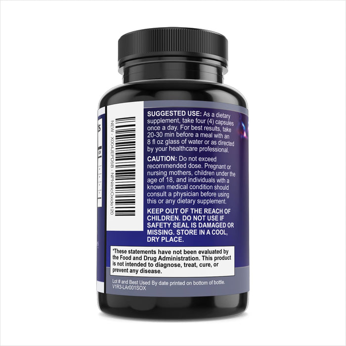 Nitric Oxide Supplement 3000mg L Arginine 3X Strength - Citrulline Malate & AKG - Extra Strength Muscle Supporting Nitric Booster for Muscle Growth & Workout Recovery to Train Harder - 120 Capsules