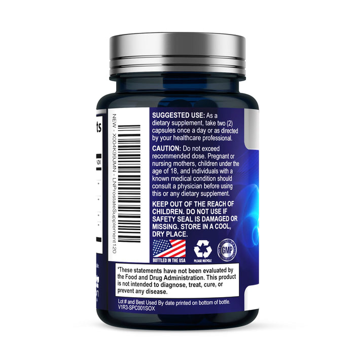 Prostate Health Supplements for Men - Potent 3X Formula with Saw Palmetto, Stinging Nettle, Pumpkin Seed Extract, Bottled in USA, Prostate Supplement for Urinary Support, Vegan, Non-GMO, 120 Capsules
