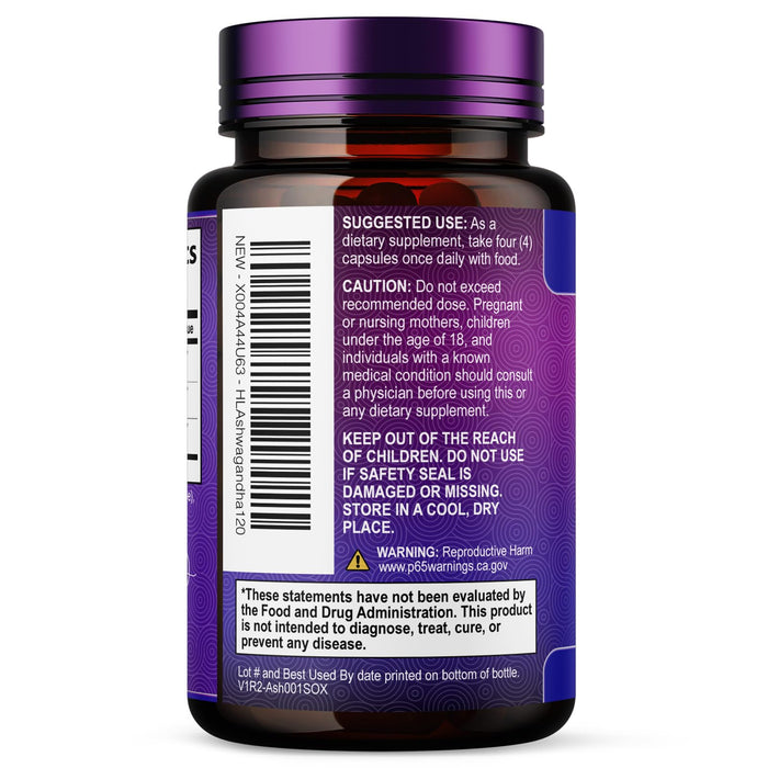Ashwagandha 2,100 mg - Ashwagandha Supplements for Women in Veggie Capsules with Powder & Root Extract, Black Pepper for High Absorption, Plant Based, Non-GMO, Bottled in the USA - 120 Veggie Capsules