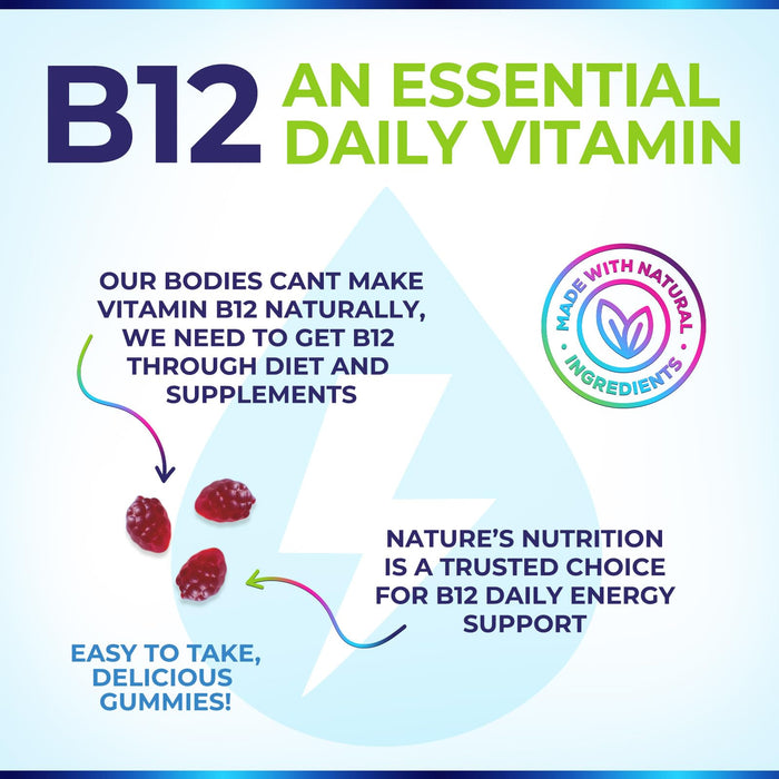 B-12 Vitamin Energy Gummies – 4500mcg – 120 Count
