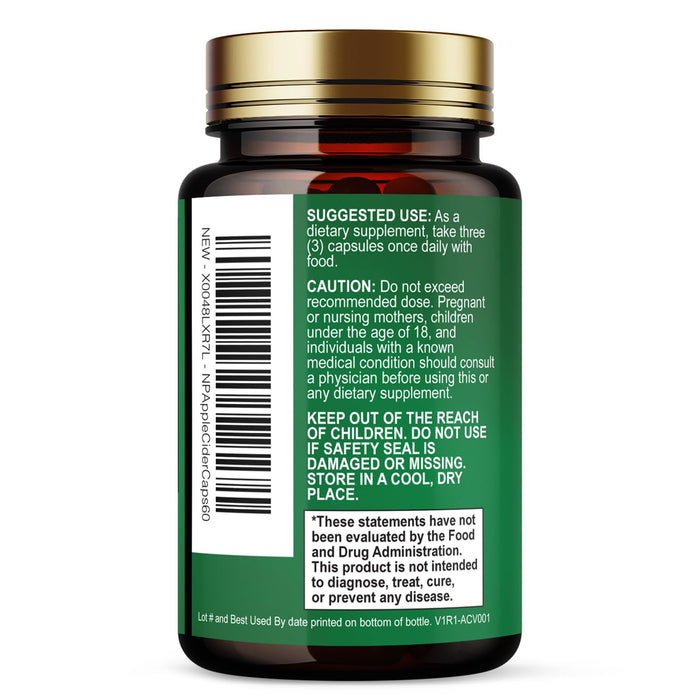 Apple Cider Vinegar Capsules ACV Supplements 1877mg, Vitamin D3, Zinc & Best ACV Supplement Pills Supporting Gut Health for Better Digestion, Immune System Support, Non-GMO & Gluten Free, 60 Capsules