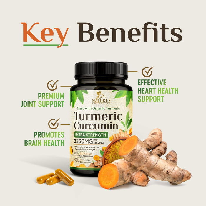 Turmeric Curcumin 1750mg with Organic Turmeric & Ginger – 120 Capsules