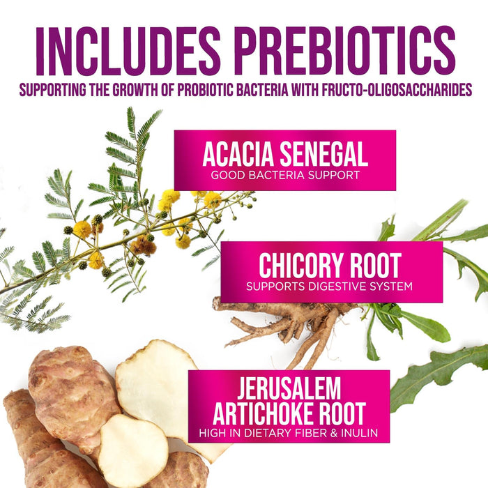 Probiotics 60 Billion CFU per Serving - 10 Strains + Prebiotics - Digestive Health, Gut & Immune Support - Supports Occasional Constipation, Gas & Bloating for Women & Men Shelf Stable - 60 Capsules