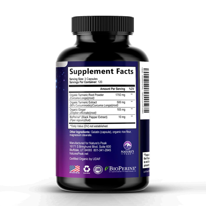 Turmeric Supplement Curcumin 2350mg - with Organic Ginger & Turmeric, BioPerine Black Pepper Extract 95% Curcuminoids - Advanced Absorption Antioxidant & Joint Immune Support - Vegan - 360 Capsules