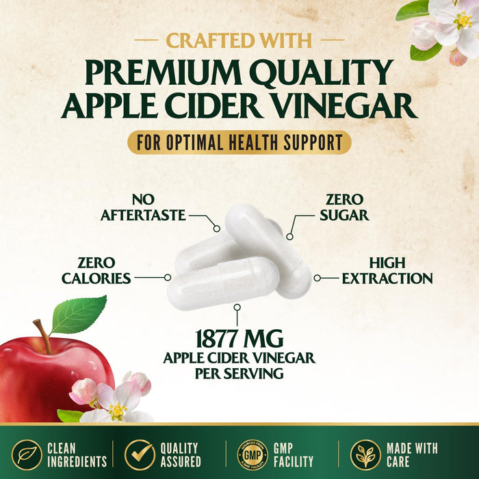 Apple Cider Vinegar Capsules 1877mg – 60 Capsules