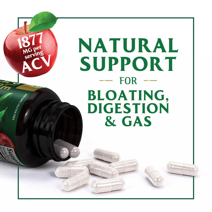 Apple Cider Vinegar Capsules ACV 1877mg – 60 Capsules
