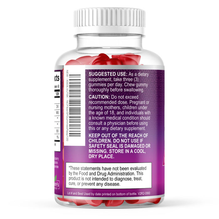 Fiber Gummies for Adults, Sugar Free Daily 4g Gummy Fiber Supplement, Prebiotic Gummy Digestive Health Support - Plant Based Soluble Chews, Prebiotics Supports Regularity & Digestion - 120 Gummies