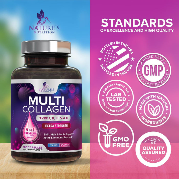 Multi Collagen Peptides – 180 Capsules