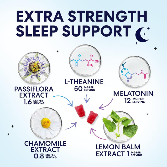 Sleep Gummies with Melatonin 12 mg – 60 Gummies