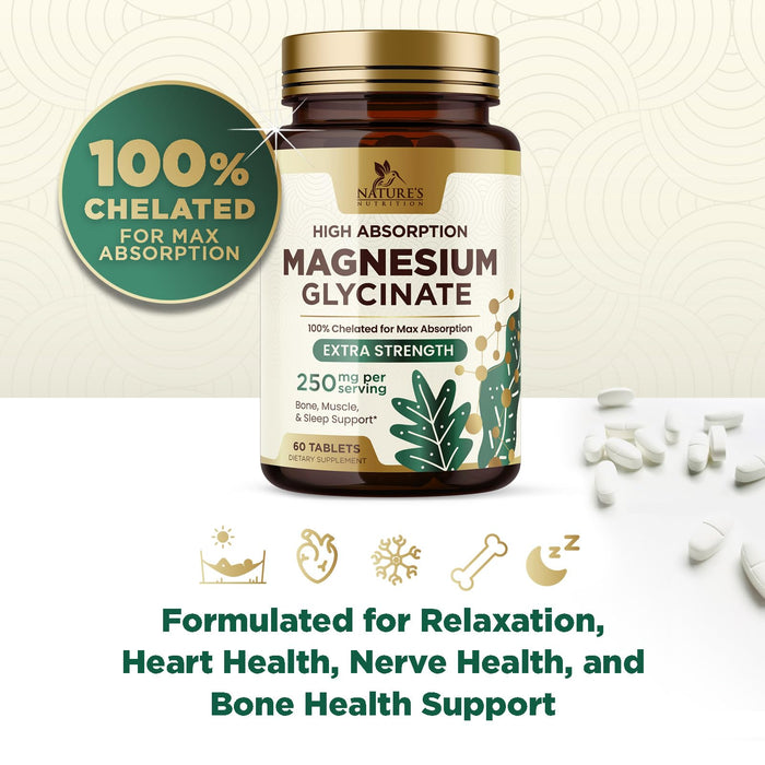 Magnesium (Glycinate) – 250mg – 60 Count
