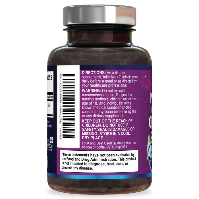Magnesium Glycinate 250mg - 100% Chelated Magnesium for Max Absorption - Sleep Support, Muscle, Nerves, Bone & Heart Health Support, Best Mag Supplement, Vegan Non-GMO, 3rd Party Tested - 120 Tablets