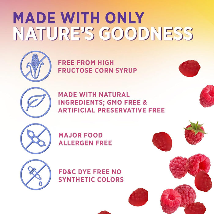 Vitamin D3 Gummies 5000 IU (125 mcg) - Extra Strength Immune Support, Bone, Teeth and Muscle Vitamin D Gummy Dietary Supplement, Nature's Berry D Vitamin Supplement, Raspberry, Non-GMO - 120 Gummies