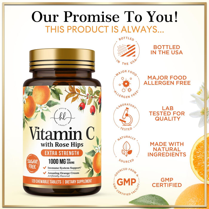 Vitamin C 1000mg – 120 Chewable Tablets