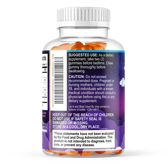 Sleep Gummies 6mg - Melatonin Gummy for Adults, Sugar Free, Natural Sleeping Gummy for Adults, Kids, Orange Flavored, Vegan, Non-GMO, Extra Strength Sleep Vitamin Support Supplement - 120 Gummies