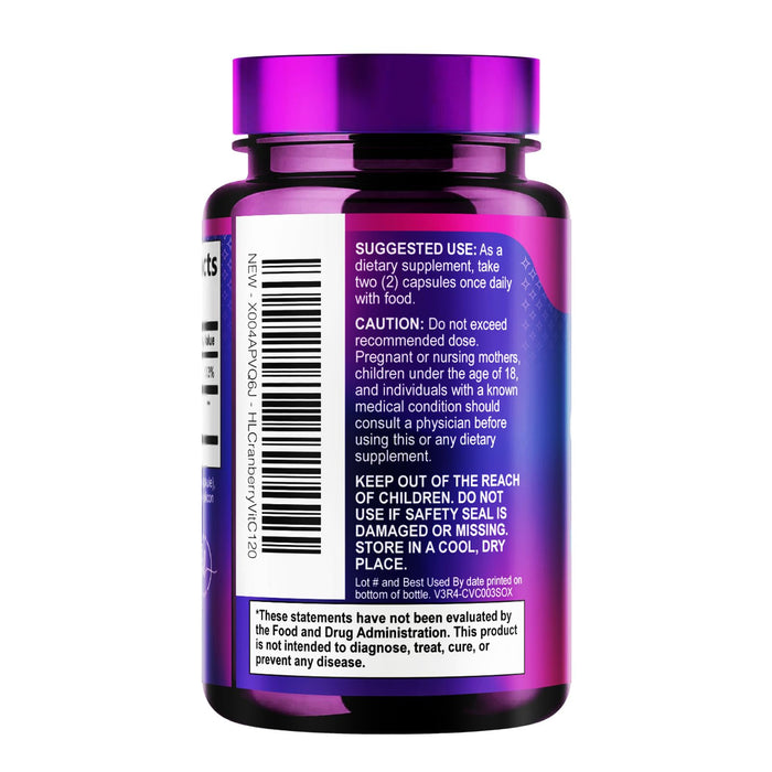 Cranberry 25,000mg Formula + Vitamin C – 120 Capsules