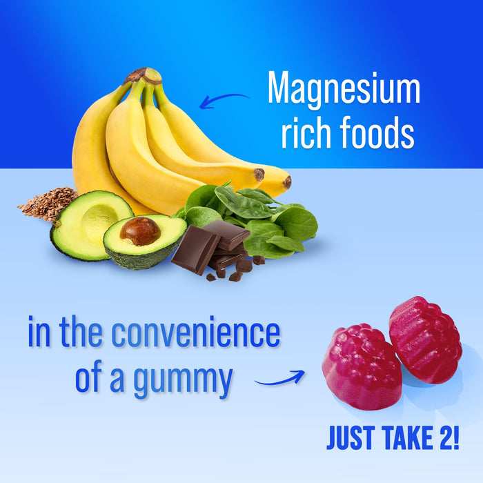 Magnesium Citrate Supplement Gummies - High Absorption Magnesium Gummy for Adults & Kids, Magnesio Citrate Supplements for Bone, Muscle Health, Heart Support, Vegan, Gluten Free, Non-GMO - 120 Gummies