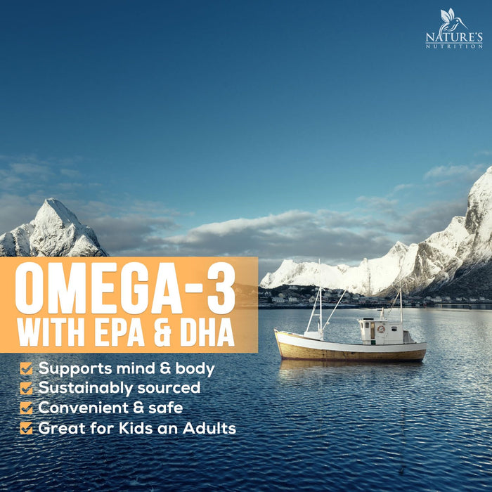 Omega 3 Fish Oil 2400 mg â€“ Triple Strength EPA & DHA Fatty Acids for Heart, Brain & Joint Support â€“ Wild-Caught, Burpless, Lemon Flavor Supplement â€“ Natural, Non-GMO, Gluten-Free â€“ 120 Softgels