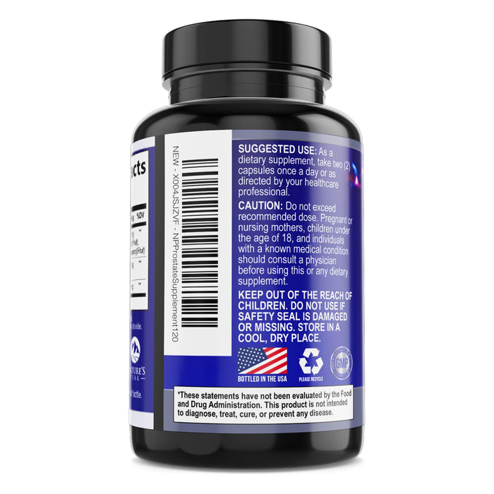 Prostate Health Supplements for Men - Support Complex 3x Formula with Saw Palmetto Blend Stinging Nettle Root & Pumpkin Seed Extract - Supports Bathroom Trips Prostate & Urinary Health - 120 Capsules
